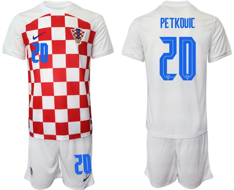 Cheap Men 2022 World Cup National Team Croatia home white 20 Soccer Jersey